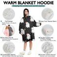 thumbnail image 5 of Wearable Oversized Blanket,Halloween Cute Ghosts Pattern Wearable Blanket Hoodie for Adults,Cozy Hooded Blankets with Super Pockets,Super Warm Fuzzy Pullover for Women & Men, 5 of 6