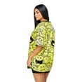 thumbnail image 3 of 2Chique Boutique Women's Sequin Smiley Face T Shirt Mini Dress Tunic Regular One Size Yellow, 3 of 5