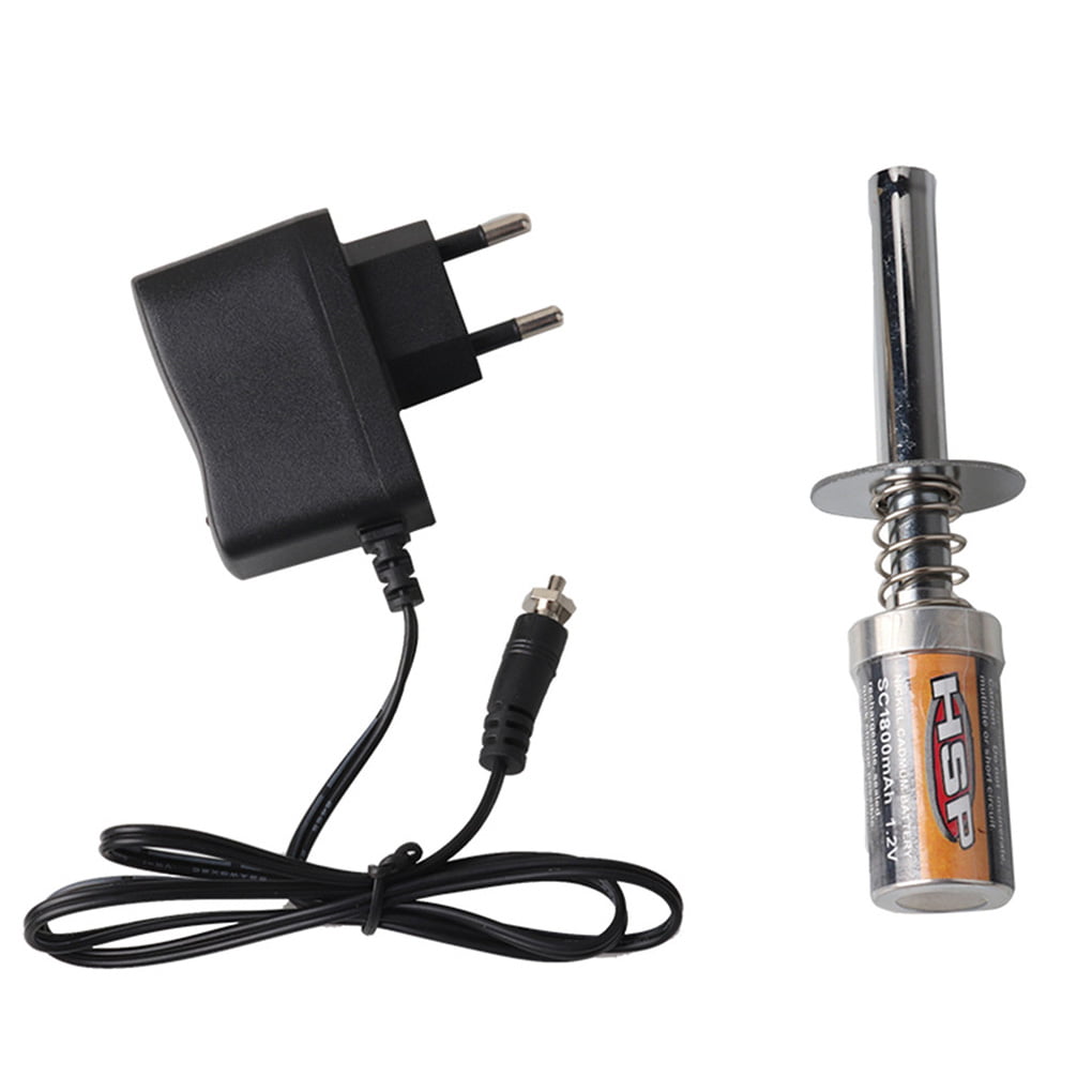 TianranRT Glow Plug Ignition Device with Battery Charger for HSP RedCat Powered 1/8 1/10 RC Car