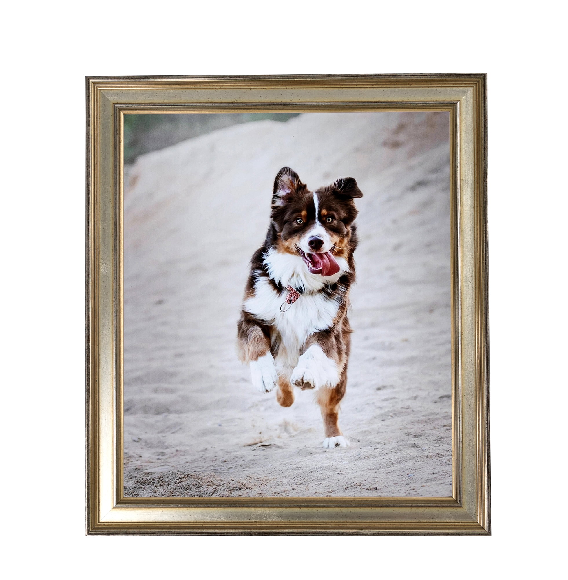 ArtToFrames 18" x 24" Antique Silver Panel Picture Frame, 18x24 inch Silver Wood Poster Frame (WOM-4760)