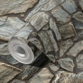 thumbnail image 6 of Textured Stone Embossed Wallpaper, Tile Wallcovering Roll: 41.7”W x 614”H- 177.80 sq ft, 6 of 6