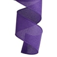 thumbnail image 2 of 2.5" Royal Faux Burlap Ribbon: Purple (10 Yards), 2 of 3