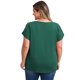 thumbnail image 5 of GRACE & GRANDEUR Blusas de Talla Grande para Mujeres con Mangas Cortadas y Cuello en V, Camiseta Casual de Verano 2X Verde Oscuro, 5 of 7