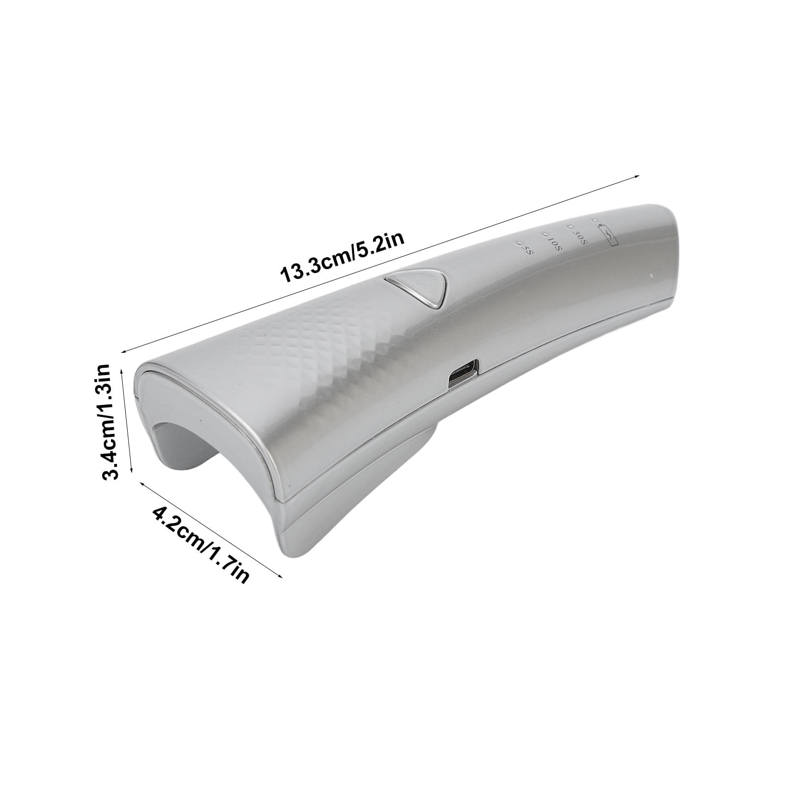 Mini UV Nail Lamp 180 Degree Lighting 3 Gear Quick Drying Nail Polish Curing Light Silver