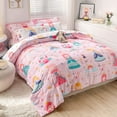 thumbnail image 4 of Wajade Kids Pink Girls Comforter Set Bed in a Bag 7-Piece Princess Bedding Set for Girls (1Comforter, 1Flat Sheet, 1Fitted Sheet, 2Pillowcase and 2Pillow Sham, Full Size), 4 of 6