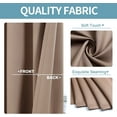 thumbnail image 2 of Blackout window curtain for living room / bedroom drapes divider room panel thermal grommet Set of 2 panels , 37 by 84 inch, TAUPE color K68, 2 of 7