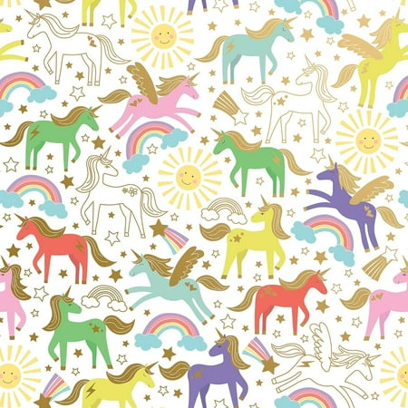 Jillson & Roberts Gift Wrap, Unicorn (R356)