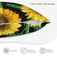 thumbnail image 5 of Bingfone Sunflower 1 Linen Throw Pillow Covers Cushion Case Pocket Button Vintage Farmhouse Pillowcase for Sofa Couch Bed 16"x16", 5 of 9