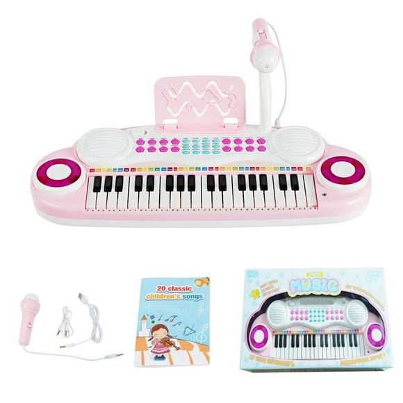 Costway 37-Key Keyboard Piano Electronic Musical Instrument Pink