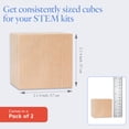 thumbnail image 4 of Unfinished Wood Cubes 2-1/4-inch, Pack of 2 Large Wooden Cubes for Wood Blocks Crafts and Decor, by Woodpeckers, 4 of 7