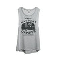 thumbnail image 1 of What Happens In The Camper Stays In The Camper Women's Fashion Sleeveless Muscle Workout Yoga Tank Top Sport Grey 2X-Large, 1 of 3
