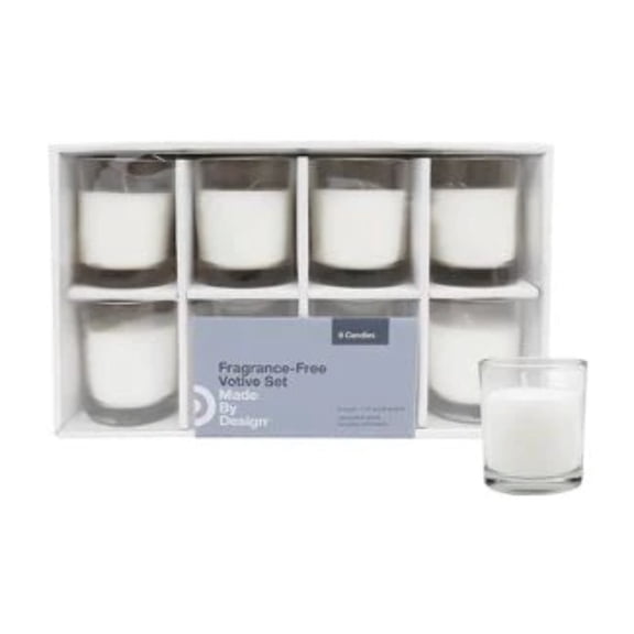 2.3 x 2 8pk Unscented Votive Candle Set - Made B