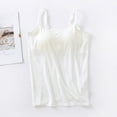 thumbnail image 3 of Lixiuxyad Womens Tank Tops Womens Tank Tops With Built In Bras 2025 Summer Casual Crew Neck Sleeveless Camisole Plus Size Padded Workout Tops(White L), 3 of 4