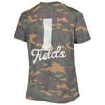 thumbnail image 3 of Women's Majestic Threads Justin Fields Camo Chicago Bears Name & Number V-Neck Tri-Blend T-Shirt, 3 of 3