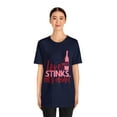 thumbnail image 3 of Love Stinks Let's Drink Valentine Day Unisex Jersey Short Sleeve T-Shirt, 3 of 4