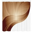 thumbnail image 3 of Ambesonne Chocolate Shower Curtain, Spiraling Stripe, 69"Wx84"L, Pale Brown White, 3 of 5