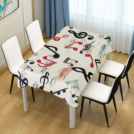 

ALAZA Musical Note Rectangle Tablecloth Tablecover Dinning Table Cloth 60 x108