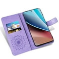 thumbnail image 3 of Compatible with Motorola Moto G Stylus 4G 2023 Wallet Phone Case and Tempered Glass Screen Protector Flip Credit Card Holder Stand Mandala Flower Cell Cover for GStylus XT2317-1 XT2317-2 Purple, 3 of 9