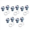 thumbnail image 1 of 10 Pcs Bouchon de Vidange de Carter d'Huile avec Rondelle pour Accord 90009-R70-A00, 10 x Bouchons de Vidange de Carter d'Huile Moteur 10 x Rondelles, Argent, 1 of 5