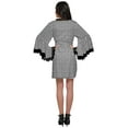 thumbnail image 4 of Moomaya Robe Courte Imprimée pour Mariée Préparation Manches Cloche Peignoir Femmes Enveloppe, 4 of 6
