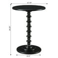 thumbnail image 4 of Convenience Concepts 24.25"x17.75" Palm Beach No Tools Spindle Table, Black, 4 of 5