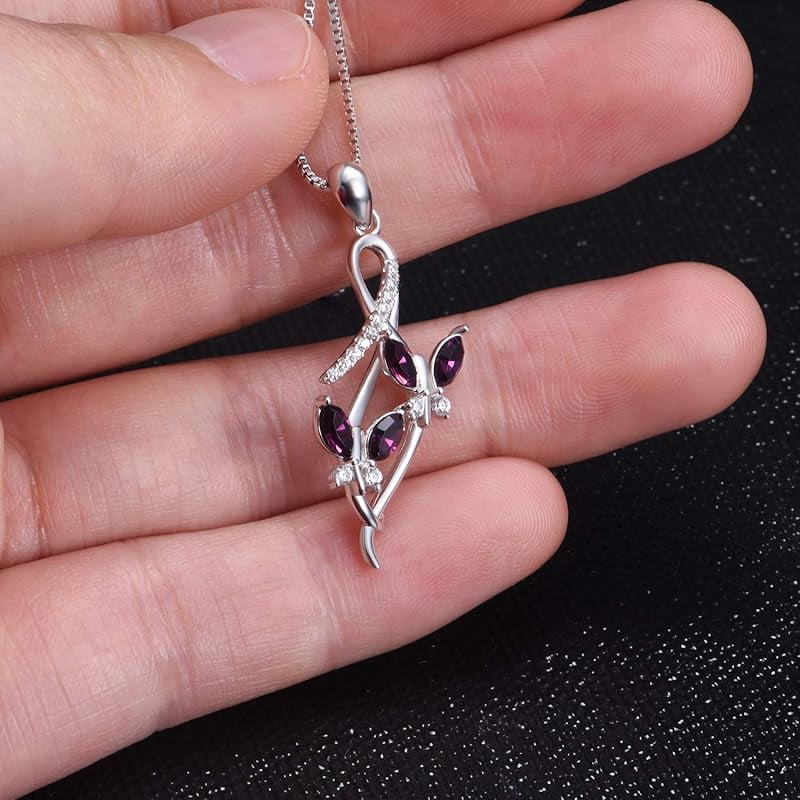 SISGEM Anniversary Jewelry Gifts for Her, 925 Sterling Silver Infinity Butterfly Pendant Necklace with Birthstone Crystal from Austria, Birthday Christmas Jewelry for Women 18 Inches (Gift Box)