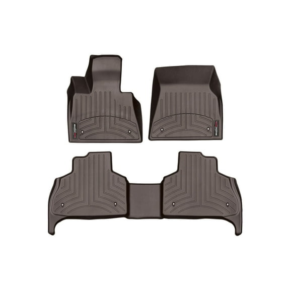WeatherTech Custom Fit FloorLiners compatible with BMW X5 50i, X5 M Competition, X5 M60i, X5 45e, X5 50e, X5 M - 1st & 2nd Row, Cocoa