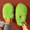 thumbnail image 6 of IUJSOY House Slippers for Women Fuzzy Closed Toe Bedroom Slippers Casual Warm Slip on Shoes, 6 of 9