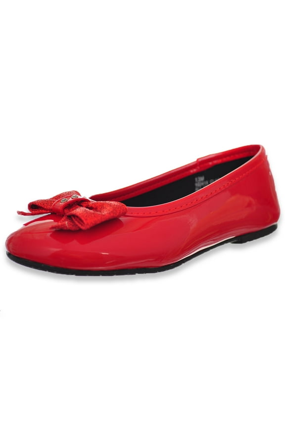 Girls' Clara Flats (Sizes 5 - 4) - red, 8 toddler