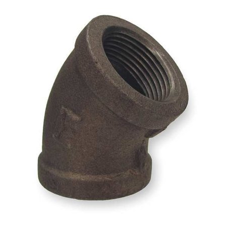 45 Degree Elbow 45 Degree Elbow, 1/8" Pipe, FNPT, Malleable Iron, Class 150
