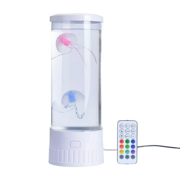 Jellyfish Lamp Aquarium Ocean Night Lights 7Colors LED Jellyfish Mood Lights with for Home Bedroom Desktop Decoration