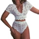 thumbnail image 2 of Ropa interior sexy Suave fibra elástica Gancho Flor Encantador empalme Traje sexy, XXL, Blanco Inevent XX000128-10, 2 of 7