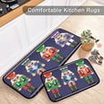 thumbnail image 5 of SKYSONIC Christmas Nutcrackers Kitchen Mats Set of 2 Winter Snow Anti Fatigue Floor Runner Rug Non Slip Comfort Mat 19.7x27.6 Inch + 19.7x47.2 Inch for Living Room Laundry Room Hallway, 5 of 7