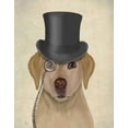 thumbnail image 2 of Fab Funky 26x32 Gold Ornate Wood Framed with Double Matting Museum Art Print Titled - Yellow Labrador, Formal Hound and Hat, 2 of 4