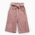 thumbnail image 2 of Tungbrin Toddler Baby Girls Corduroy Pants Cute Tie Waisted Wide Leg Trousers Fashion Solid Color Pants with Pockets, 2 of 3