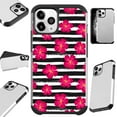 thumbnail image 1 of Compatible with iPhone 12 | iPhone 12 Pro Hybrid Fusion Guard Phone Case Cover (Flower Stripe), 1 of 1