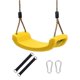 thumbnail image 3 of Asiento de columpio para niños con correas para colgar, ganchos, tablero curvo antideslizante, columpio para patio de juegos Amarillo, 3 of 8