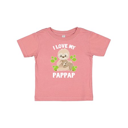

Inktastic Cute Sloth I Love My Pappap with Green Leaves Gift Baby Boy or Baby Girl T-Shirt