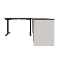 thumbnail image 3 of Bestar Connexion Power Adjustble L-Shaped Table in Slate and Sandstone, 3 of 8