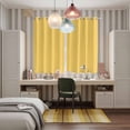 thumbnail image 5 of Pure Yellow Kitchen Curtains 84 Inch Length, Simple Solid Color Grommet Top Bedroom Living Room Curtains, Light Filtering Cafe Curtain Drapes 2 Panels Set 104''x84'', 5 of 9