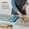 thumbnail image 4 of KitchenAid 24-Cup Aluminized Steel Nonstick Mini Cupcake Pan and Muffin Tin, Blue Velvet, 4 of 8