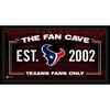 Houston Texans Framed 10" x 20" Fan Cave Collage
