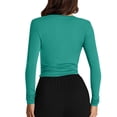 thumbnail image 4 of yillto Womens Long Sleeve Tight Shirts Basic Crew Neck Workout Tees Clothes Going out Fashion Undershirts, 4 of 7