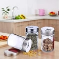 thumbnail image 5 of Spice Jar with Stainless Steel Lid, Clear Seasoning Container for Freshness, Glass Spice Bottles for Airtight Storage Easy Identification (Pack of 4), 5 of 7