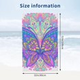 thumbnail image 4 of Ornate Butterfly Over Colorful Round Mandala Large Beach Towel - Plush Thick Cotton Pool Towel, Adult Beach Towels, 4 of 16