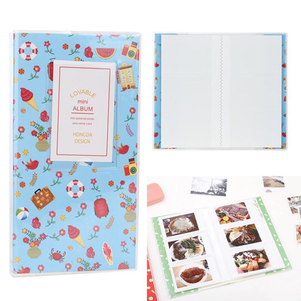 84 Bolsillos Mini Álbum Estuche de almacenamiento Contenedor de fotos para Instax (Azul) Likrtyny Libre de BPA