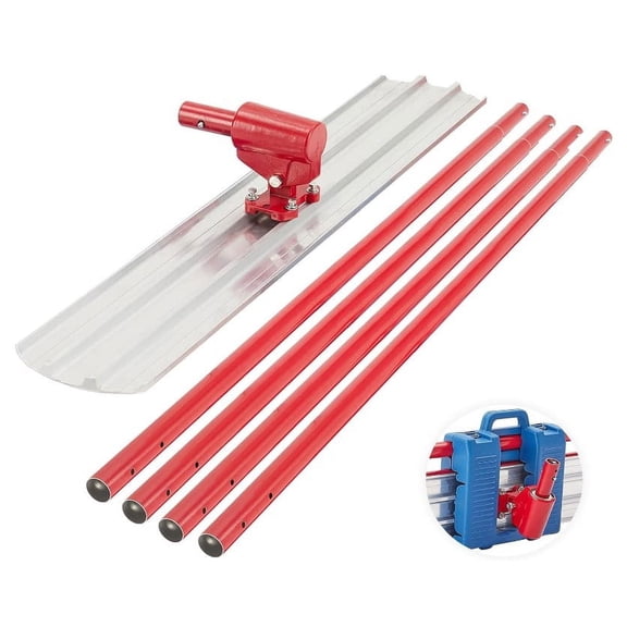 2025 New 48"x 8" Magnesium Concrete Float, with 4 Combinable Handles and Carrying Toolbox, for Concrete Finishing