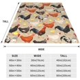 thumbnail image 4 of Chicken Blanket Gifts for Kids Adults Soft Warm Lightweight Cozy Cute Domestic Hens and Roosters Throw Blankets for Bed Living Room Sofa Couch Farmhouse Decor 40x50in, 4 of 6