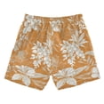 thumbnail image 2 of Hawaii Flowers Tropical Leaves Line Art Boys' Swim Trunks Board Shorts Beach Pants Bathing Bottoms L, 2 of 8