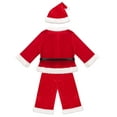 thumbnail image 4 of DPOIS Little Unisex Kids Santa Outfits Costume Tops Pants Hats Sets Christmas Dress Up, 4 of 7